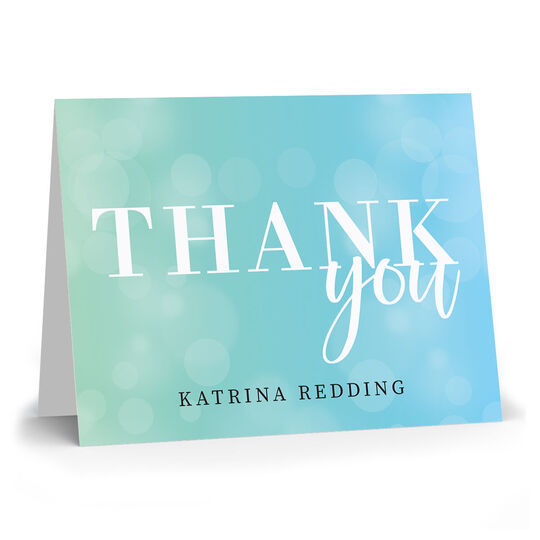 Gradient Folded Thank You Note Cards